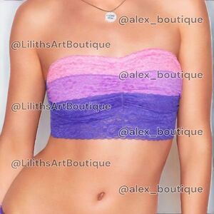 PINK Victoria Secret Layer Lace Bandeau Bra(P007)-Size M for Women